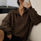 NovaLux™ Leopard Half-Zip Sweater