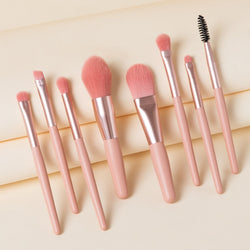 8pc Brush Set w/  Storage Pouch Included- ROSE GOLD